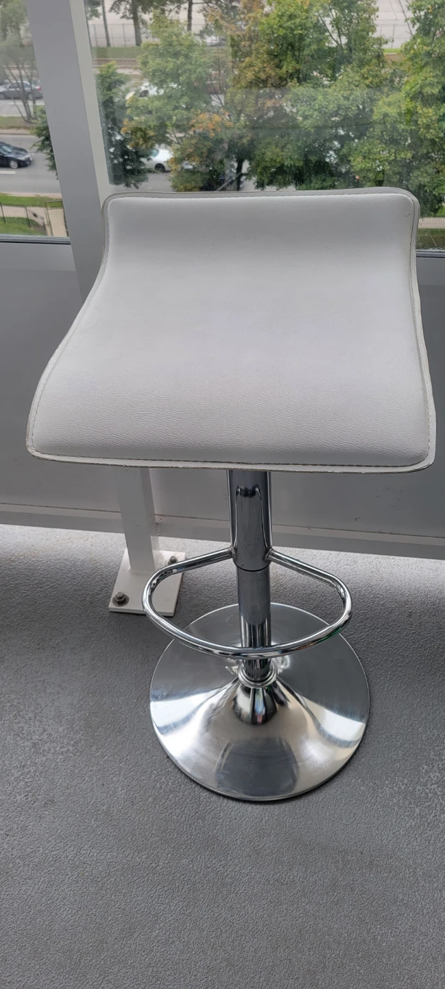 Adjustable White Bar Stool/ Adjustable High chair