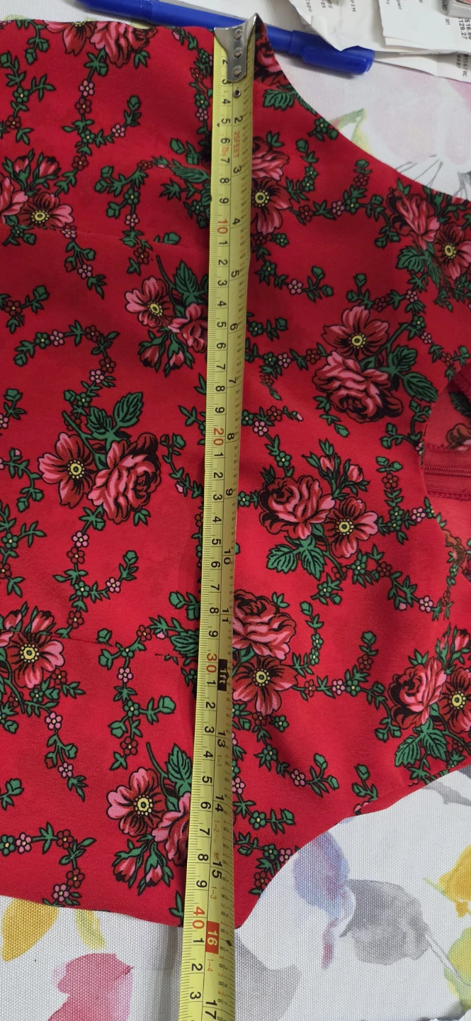 Red Floral Sleeveless Dress - photo 3