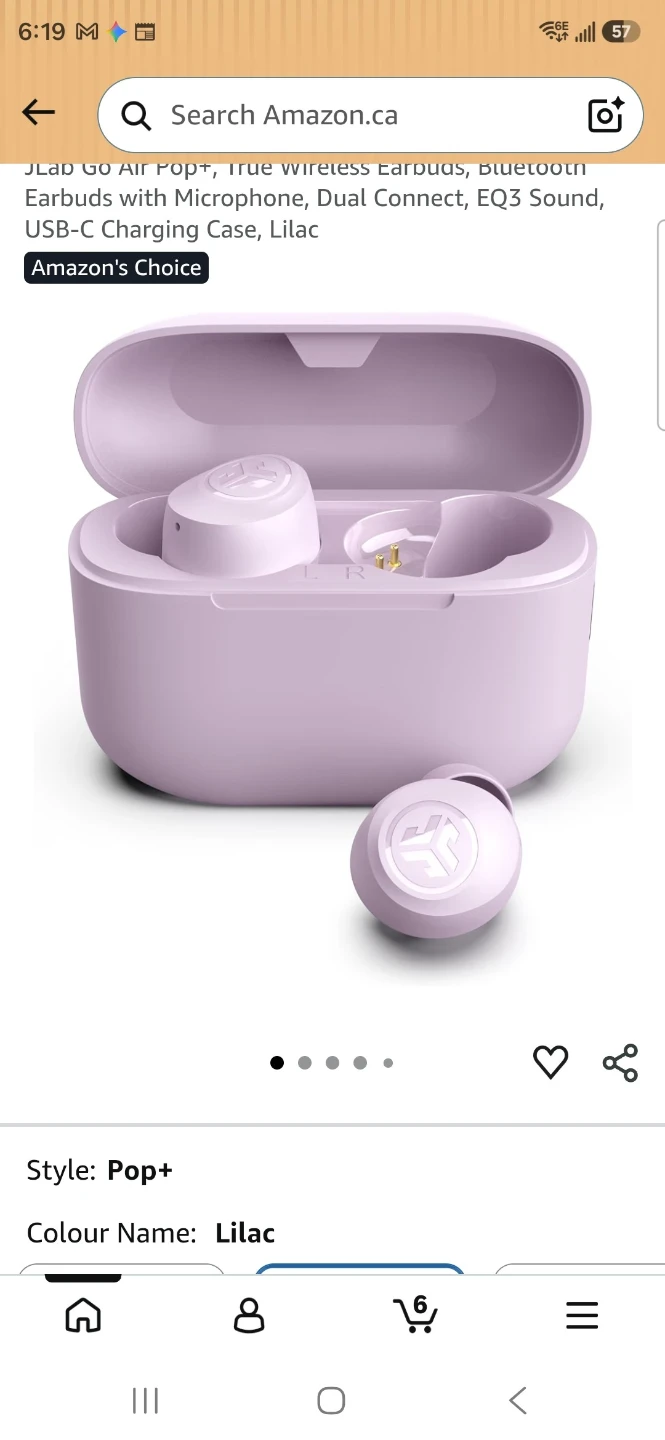 JLab Go Air Pop True Wireless Earbuds - Lilac - photo 5