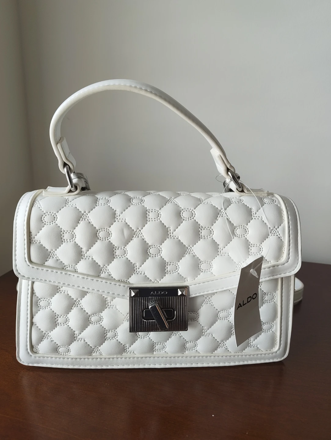 ALDO White Quilted Handbag brand New with tags still attached