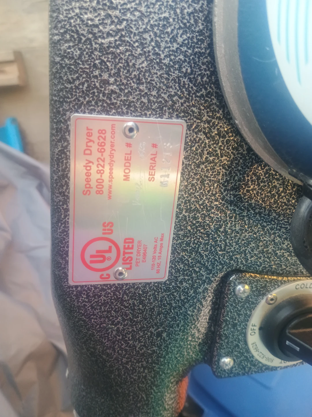 Speedy V-1000 Pet  Dryer - photo 3