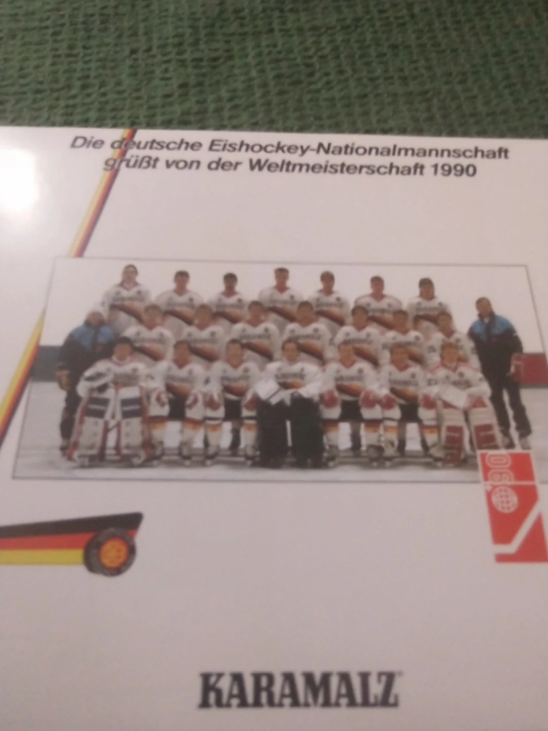 1990 Germany Hockey World Championships Team Postcard - photo 3