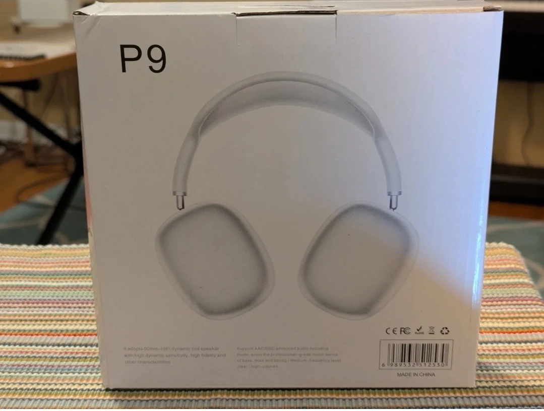 ❤️ P9 Wireless Over-Ear Bluetooth Headphones ( White Color) - photo 3