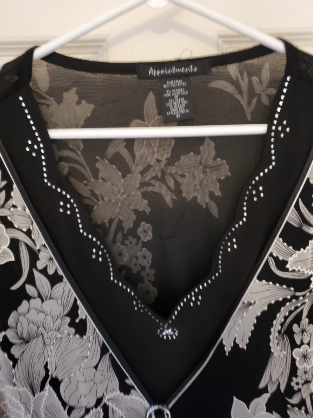 Plus Size Appointments Floral Print Sheer Overlay Blouse - photo 3