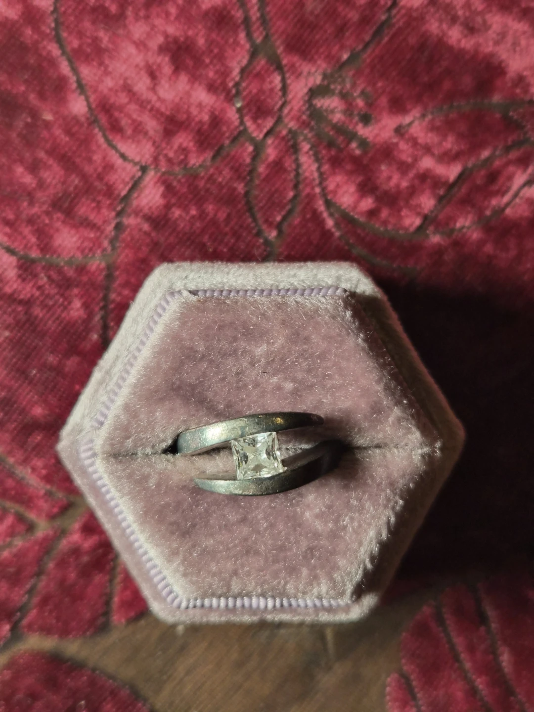 925 floating stone ring