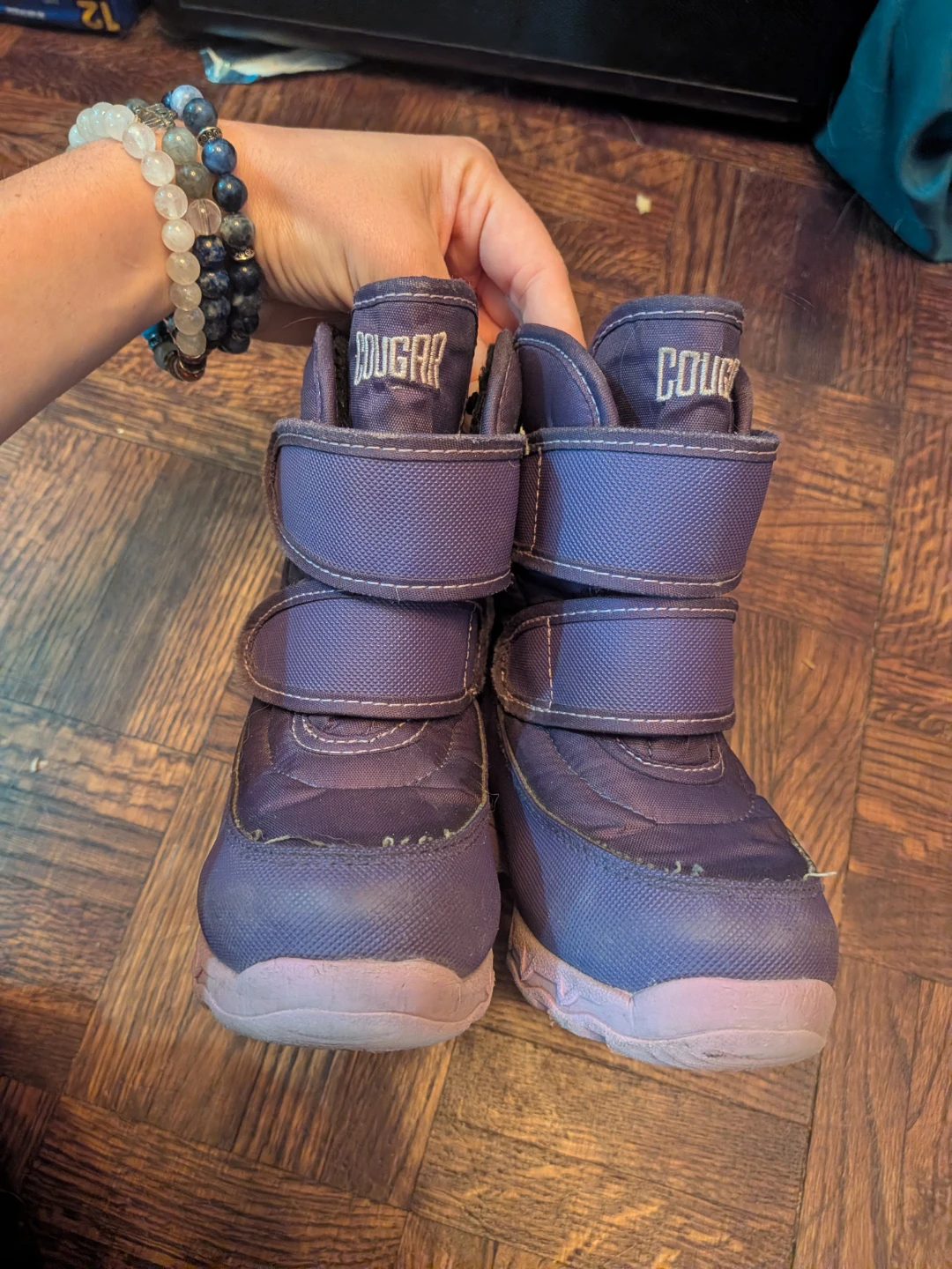 Cougar purple waterproof snow boots