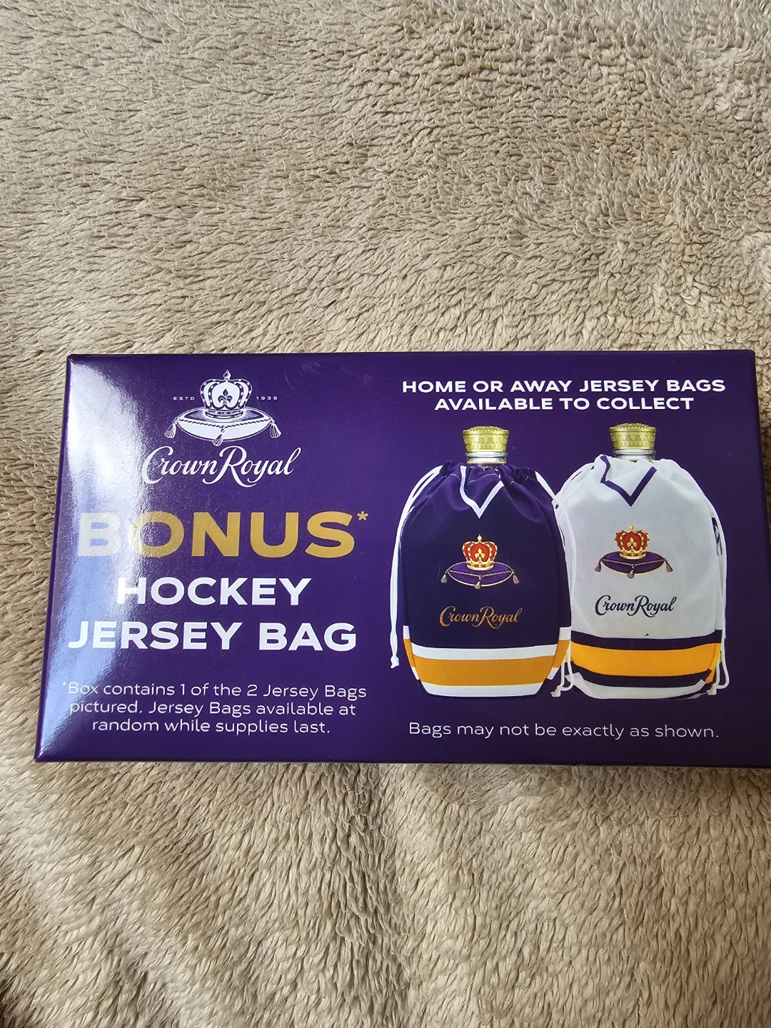 CROWN ROYAL Bonus Hockey Jersey Bag brand new
