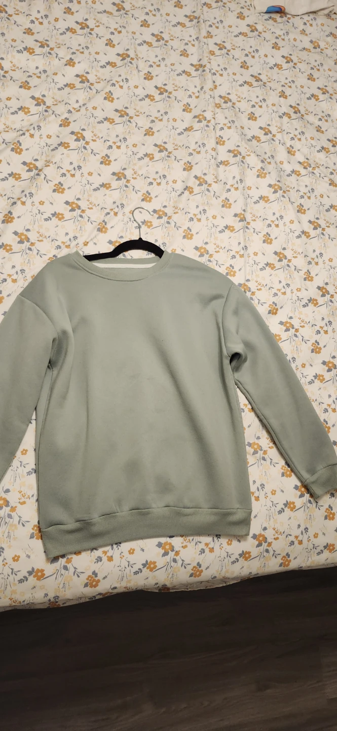Light Green Fleece Crewneck Sweatshirt
