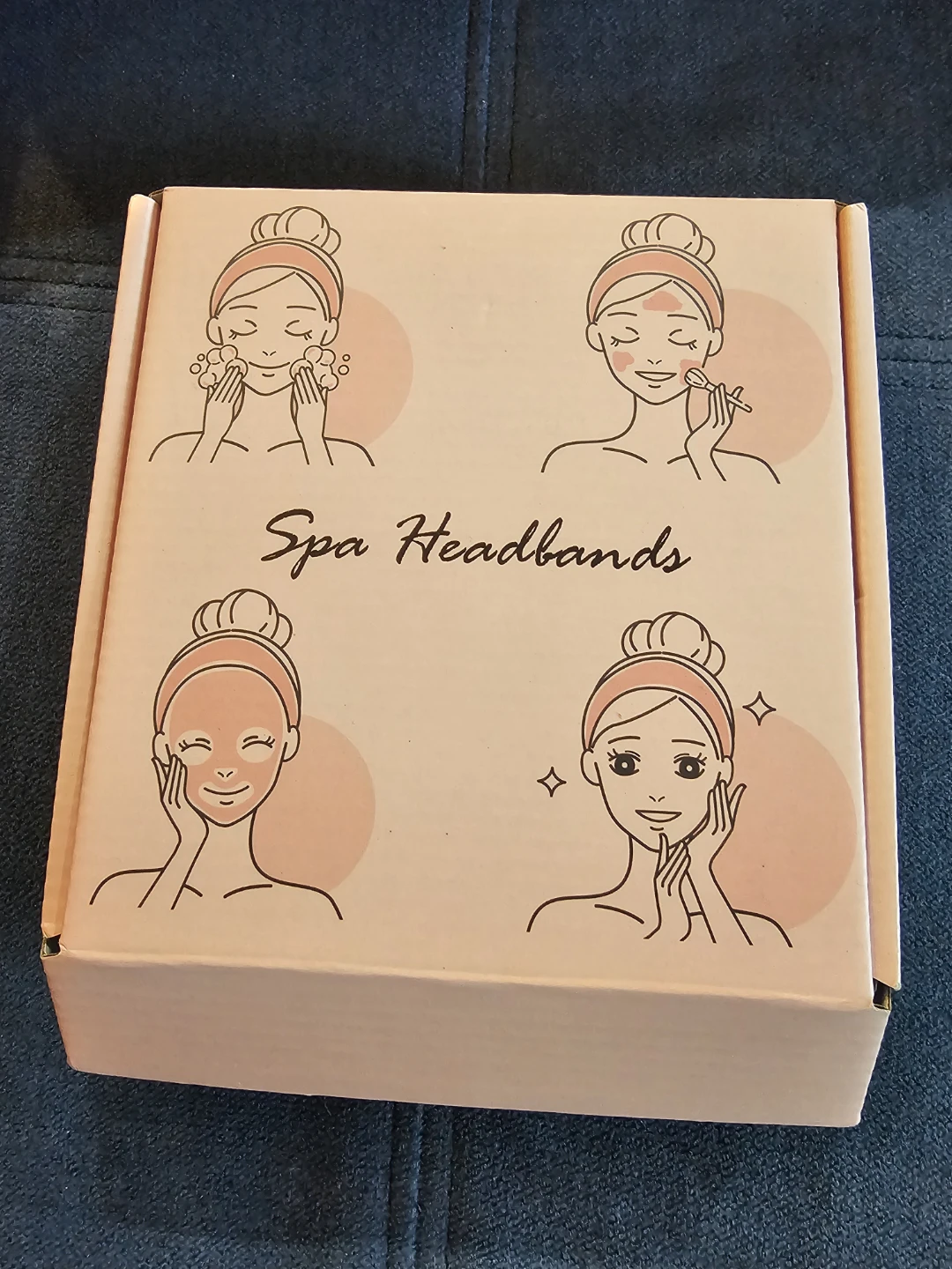 Blue Spa Headband and Wristband Set