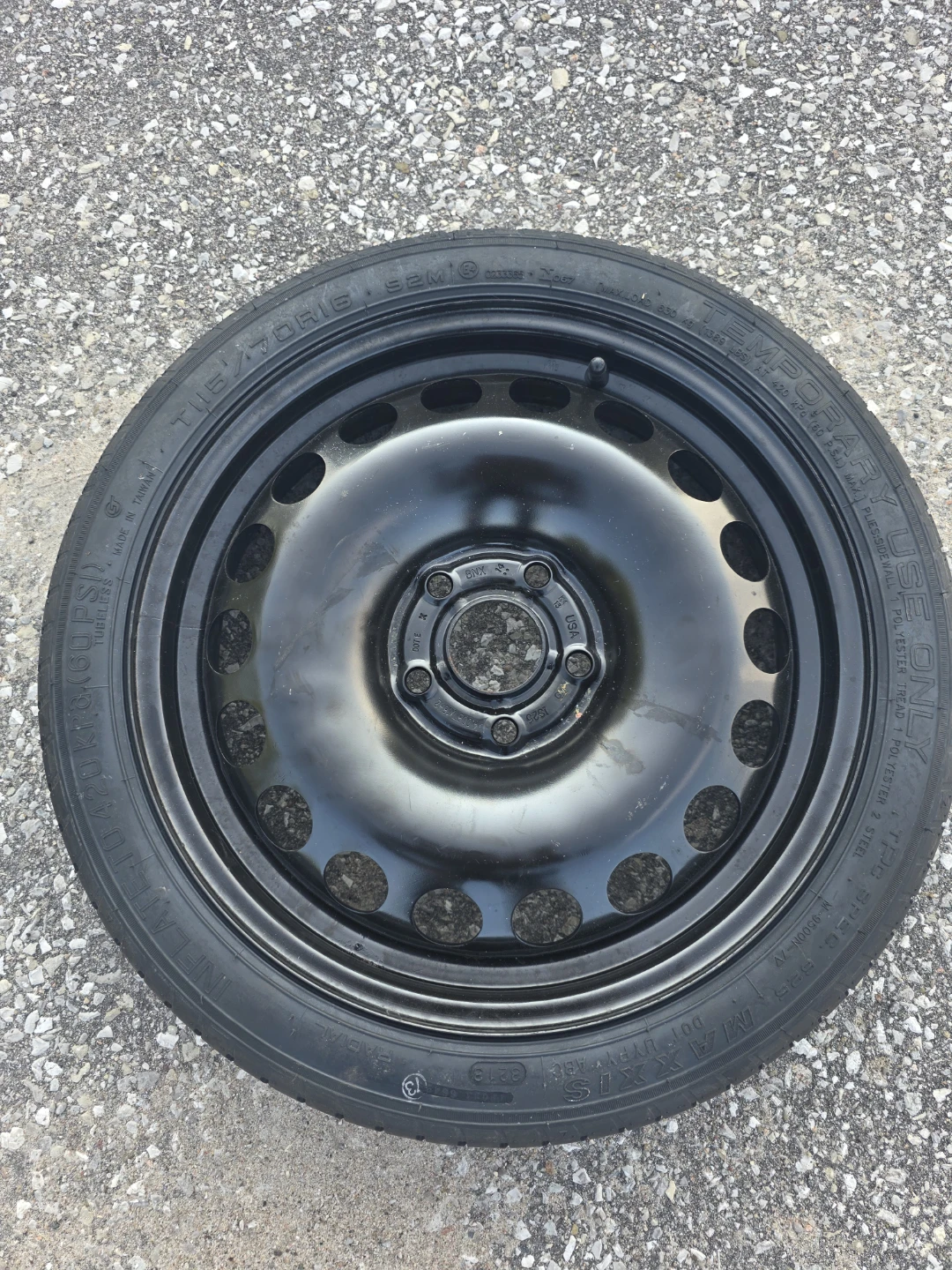 Set of 4 Chevrolet Hubcaps and 1 Spare Tire - photo 4