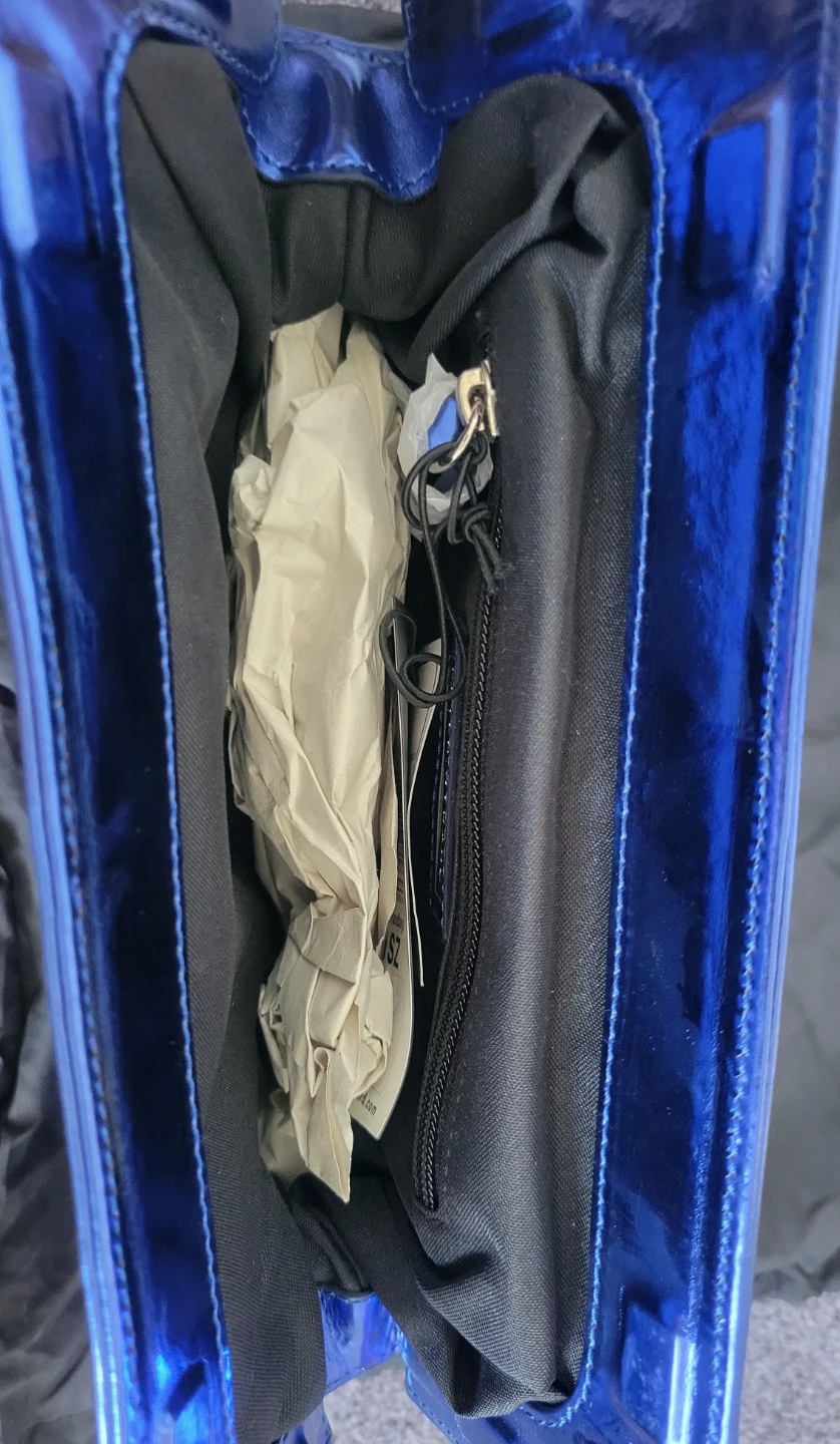 NYBJD Blue Metallic Clutch with Floral Detail - photo 2