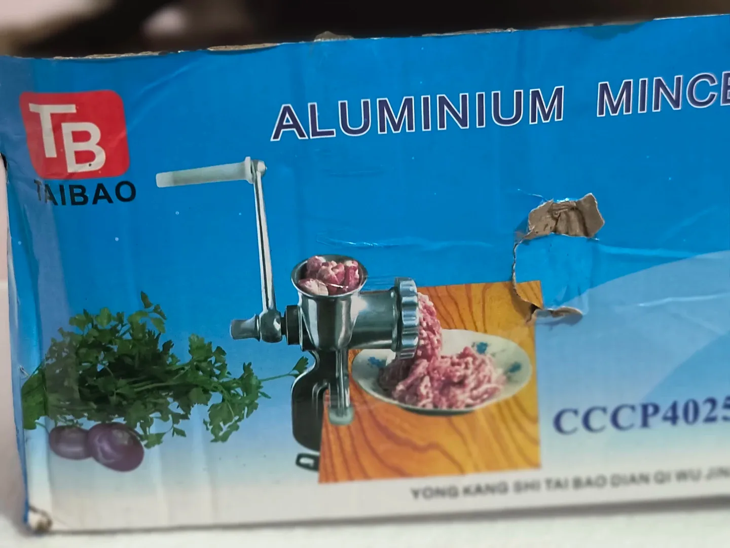 Taibao Aluminium Manual Meat Mincer