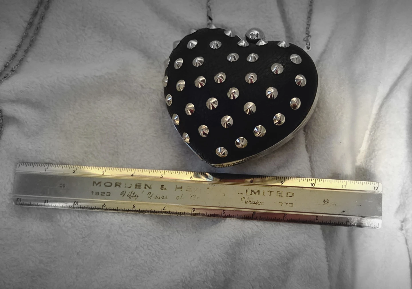 Heart Shaped Studded Clutch Purse - photo 3