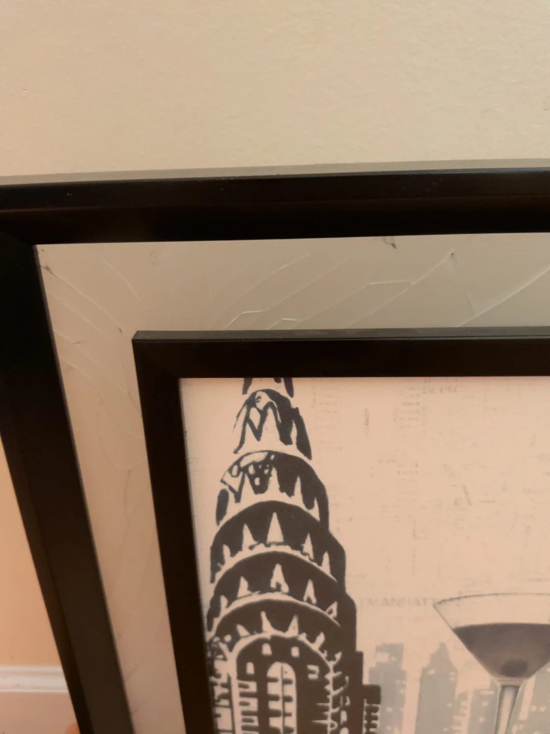 Manhattan Art Print with Cocktail Glass - photo 2