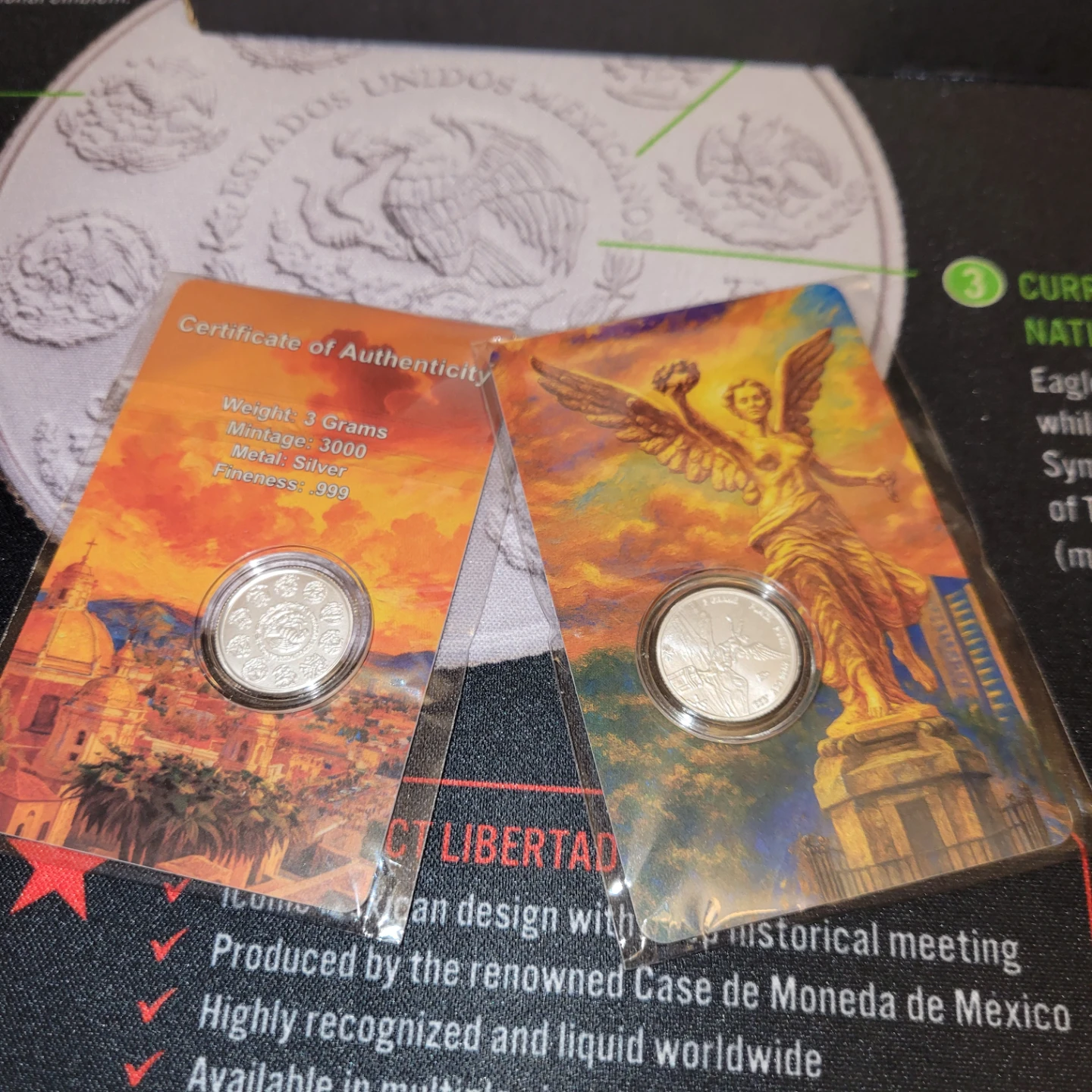 Mexican Libertad Silver Coin 3 Grams .999 Fineness