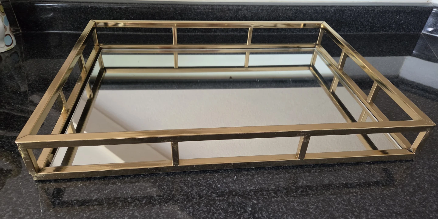 Gold Mirrored Vanity Tray - photo 2