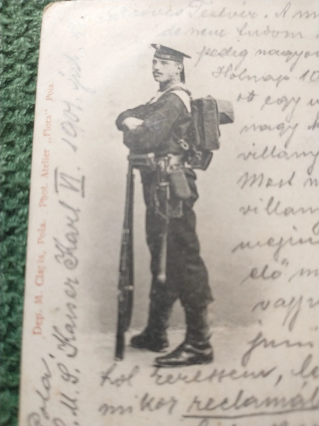 Beautiful Vintage 1901 Austro-Hungarian Military Postcard - photo 5