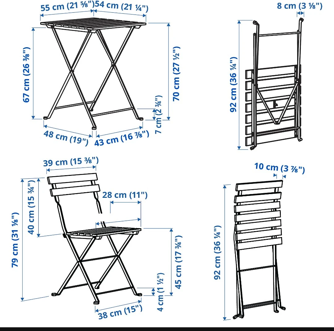 IKEA Tarno Outdoor Table and Chair Patio Set - photo 3