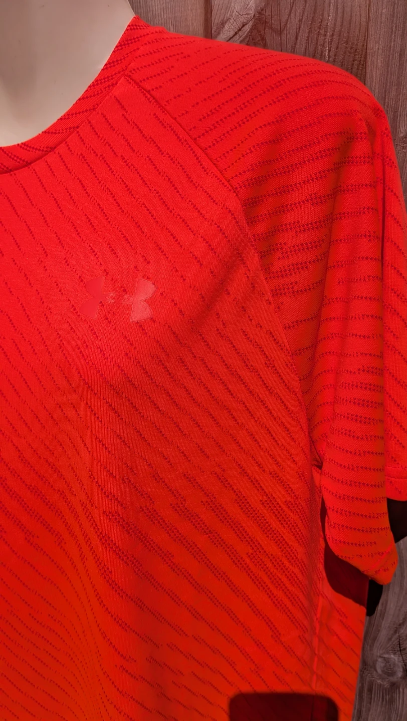 Men's Underarmour reddish orange shirt MEDIUM - photo 3
