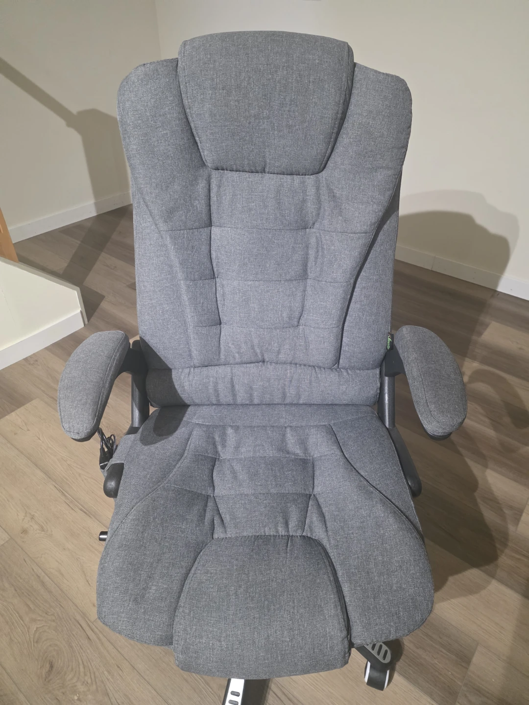 Grey Fabric Office Chair with Remote