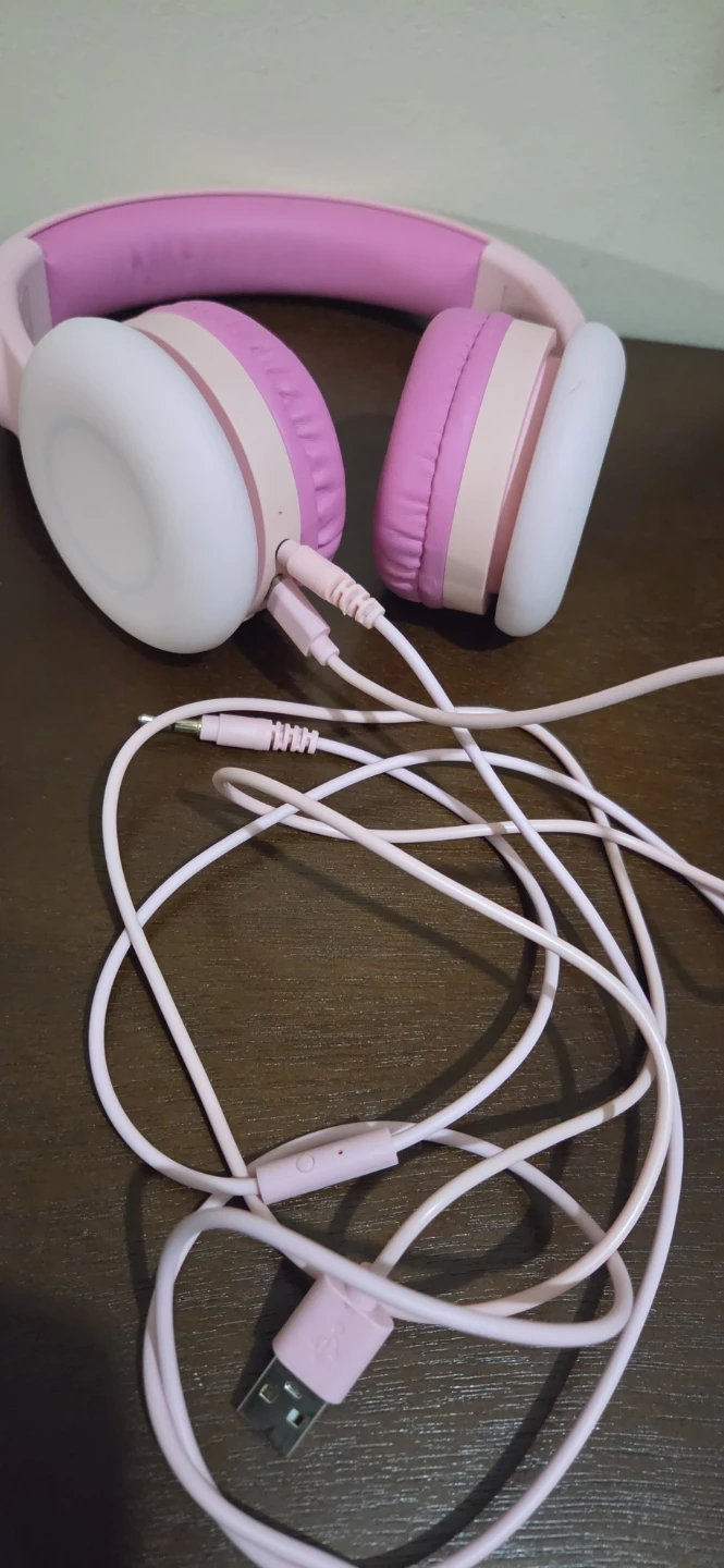 BIGGERFIVE Pink and White Headphones - photo 3