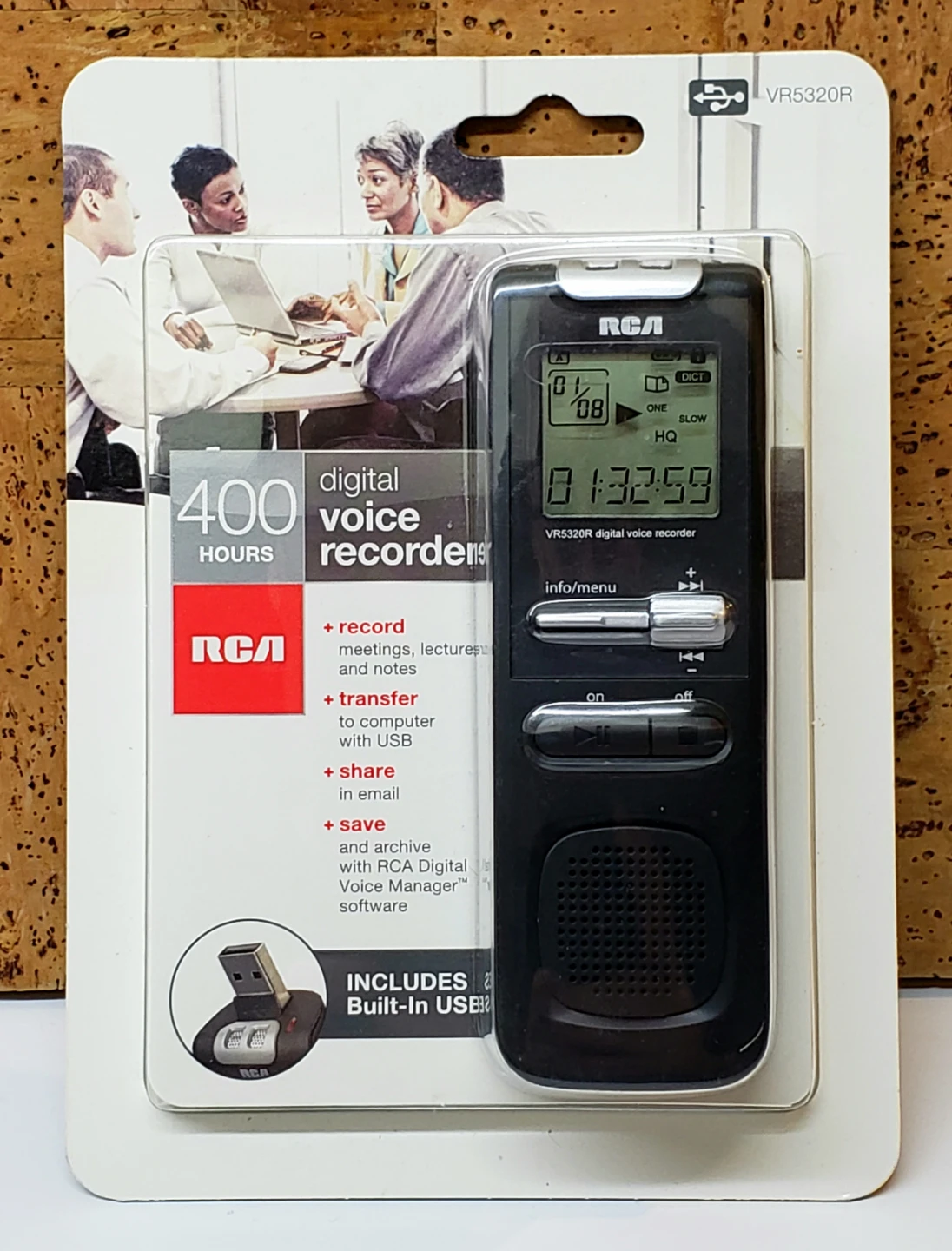 RCA VR5320R 400 Hour Digital Voice Recorder