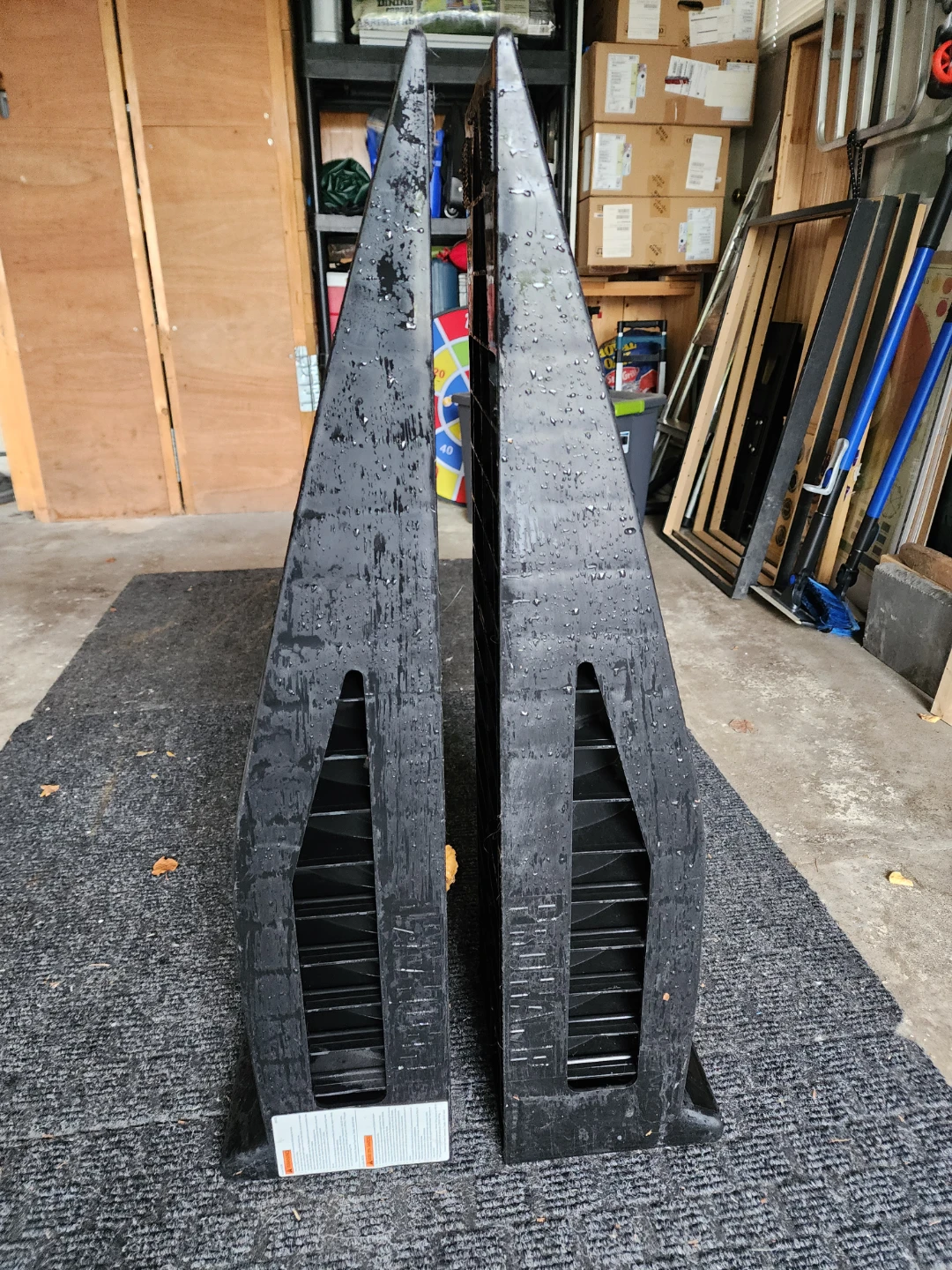 Pair of Black Plastic Car Ramps