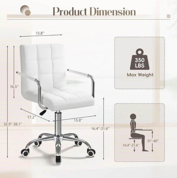 New<> White Office Chair - photo 3