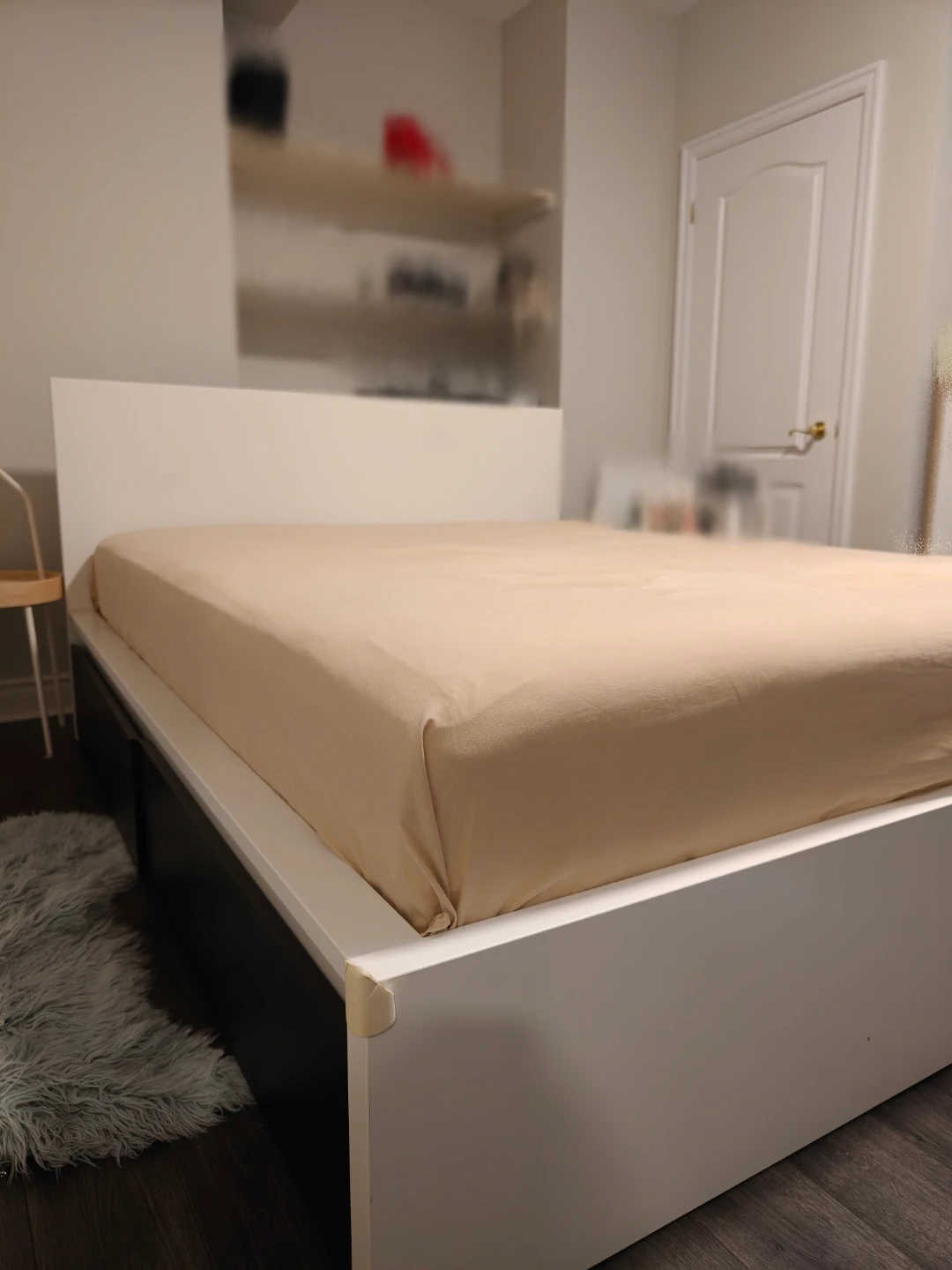 Ikea MALM Queen Bed Frame w/ 4 storage boxes