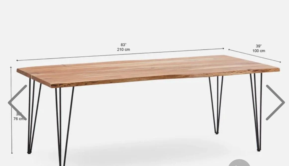 Live edge solid hardwood dining table - Seats 6 - photo 4