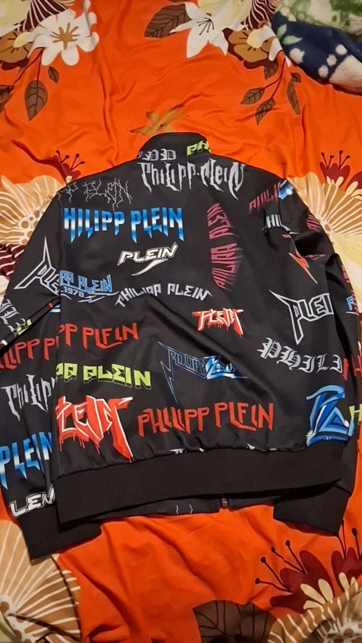 Philipp Plein Black Graphic Track Jacket