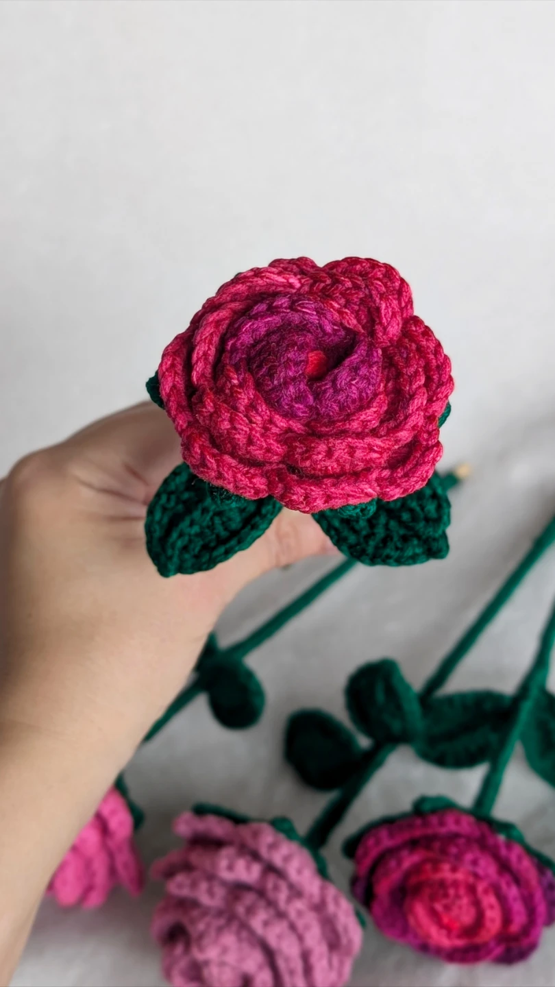 Beautiful Crochet Rose flowers - photo 5