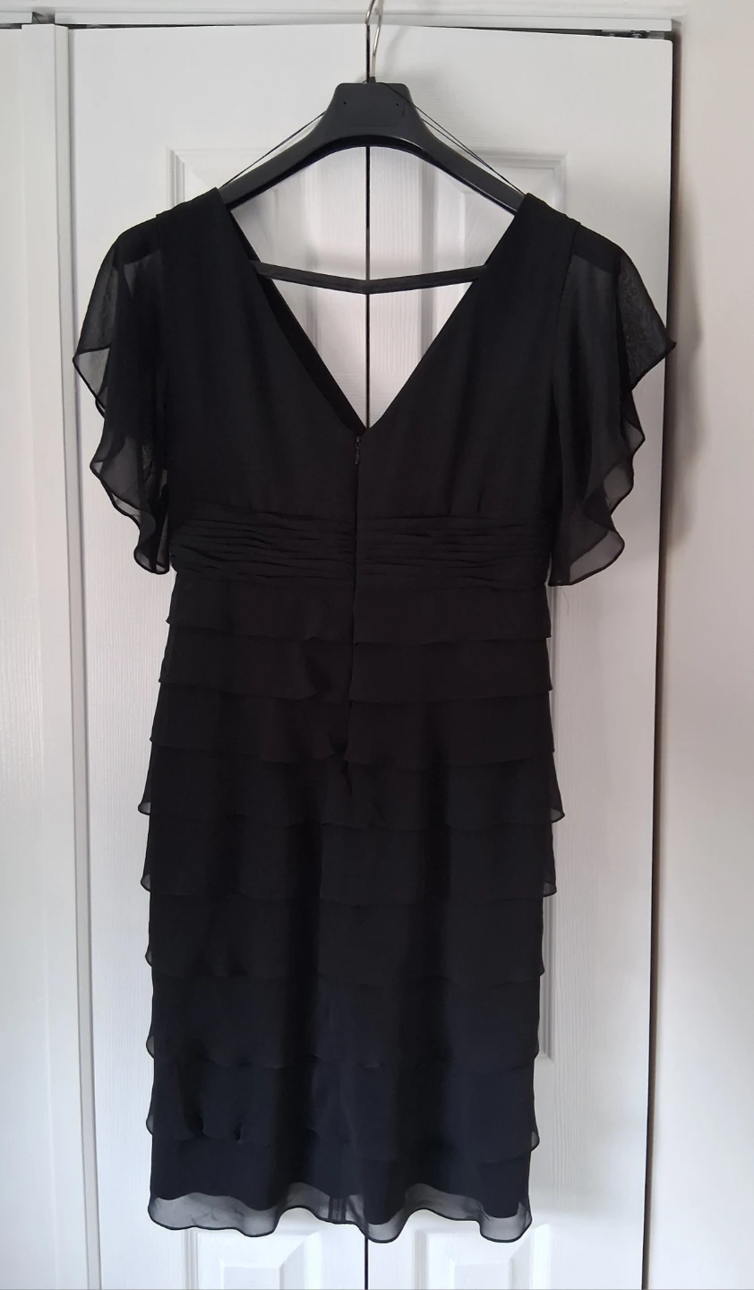 Black tiered ruffle dress
