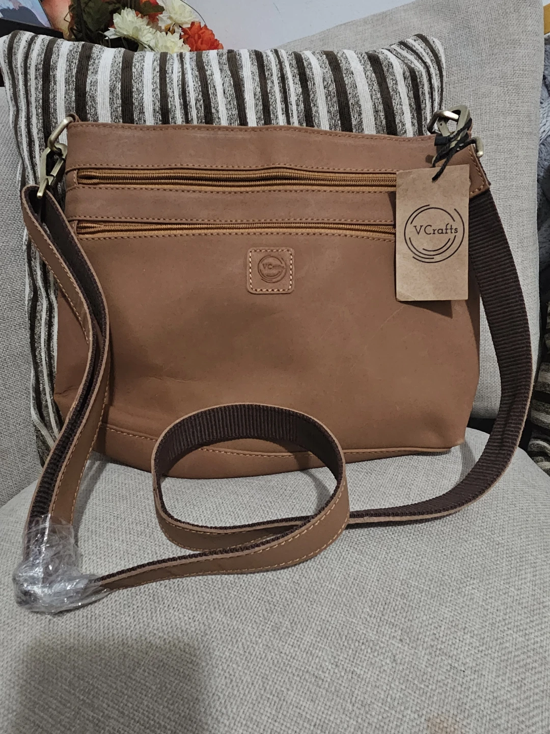 VCrafts Brown Crossbody Purse