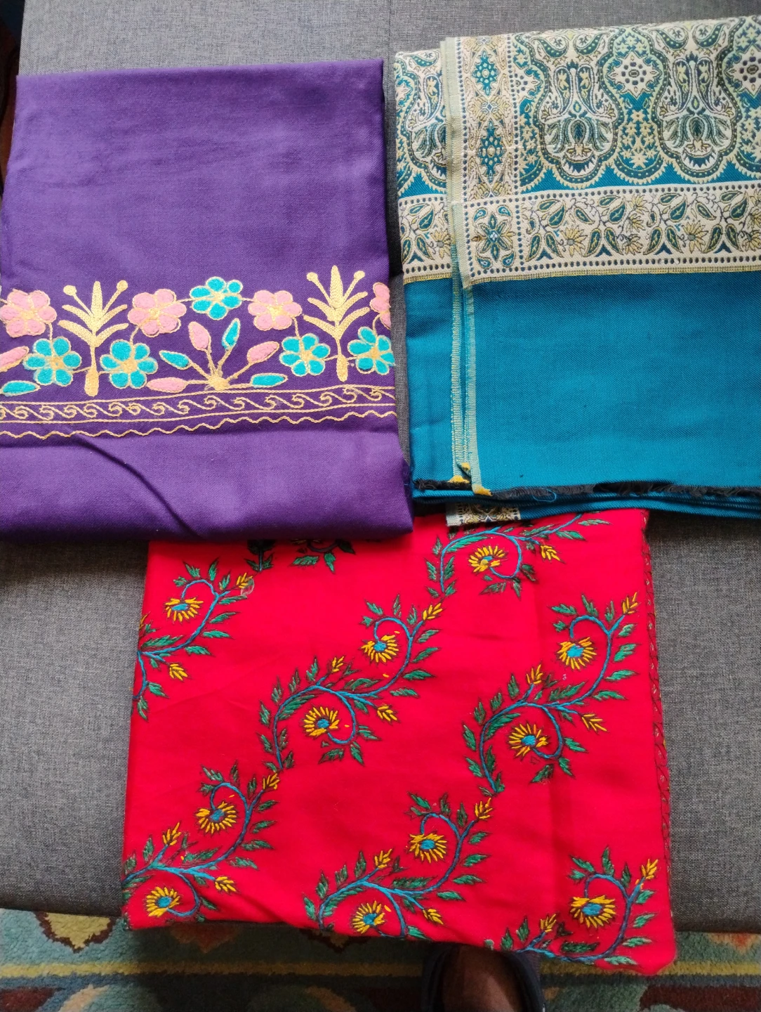 Embroidered Shawls  $20 each