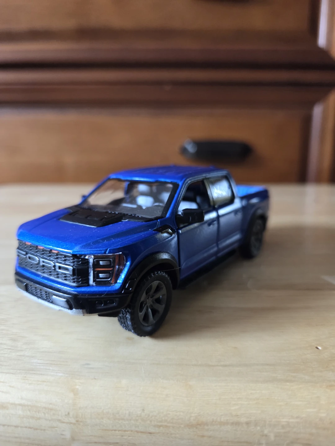 Blue 2022 Ford F-150 Raptor Scale 1/46 Toy Truck - photo 2