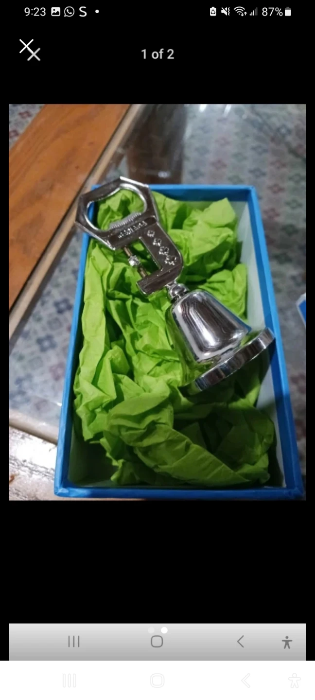 Wine Bottle Opener Corkscrew with Bell Charm