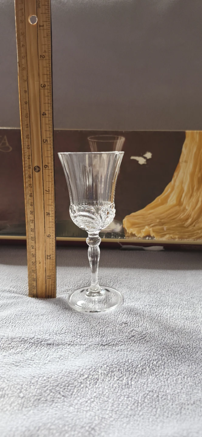 Set of 6 Libbey crystal cordial glasses
