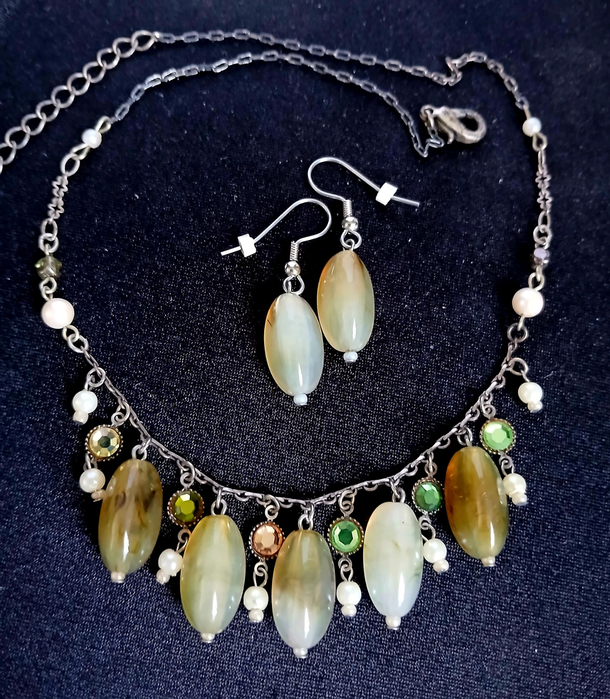 Beaded Necklace and Earring Set