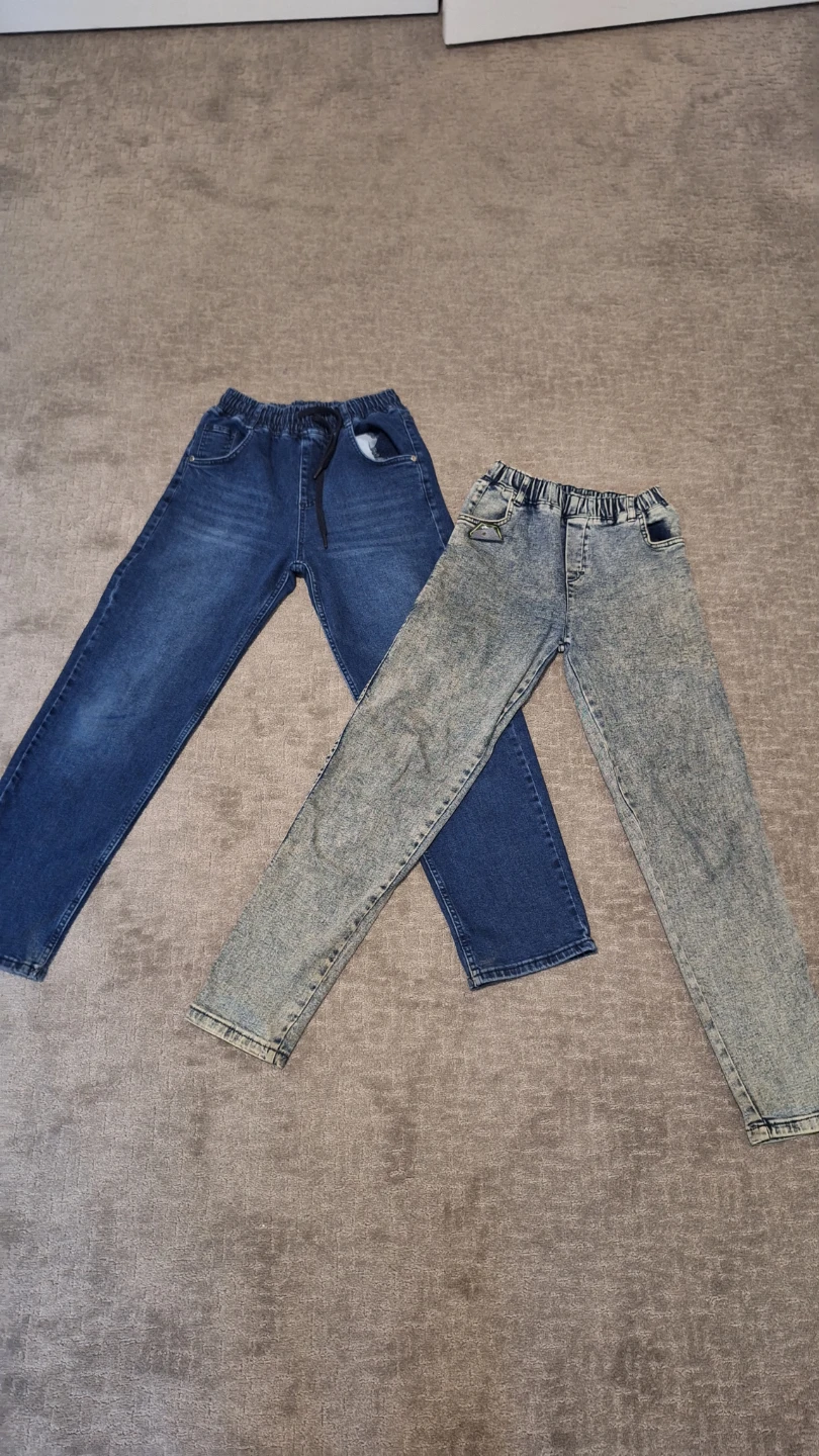 Two Pairs of Denim Jogger Pants