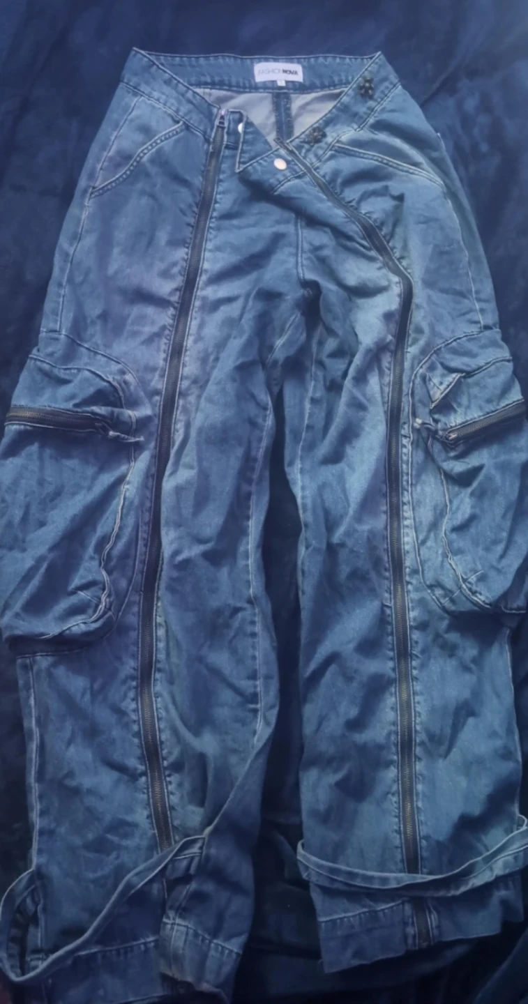 Fashion Nova Blue Cargo Pants