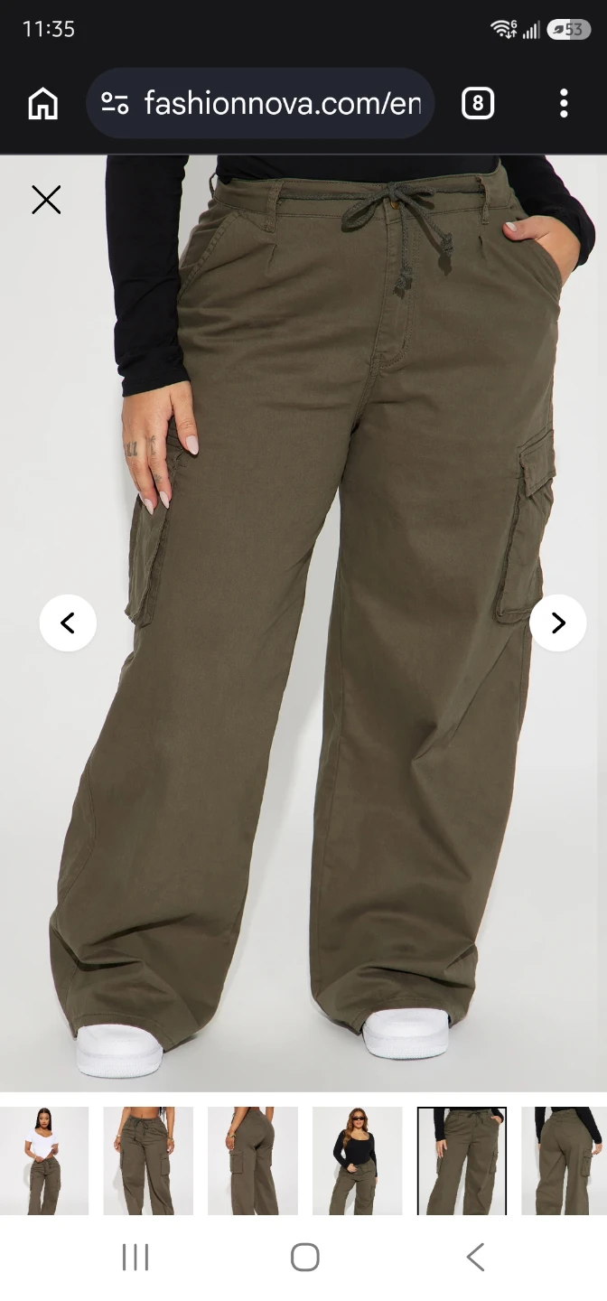 Fashion Nova Olive Green Cargo Pants