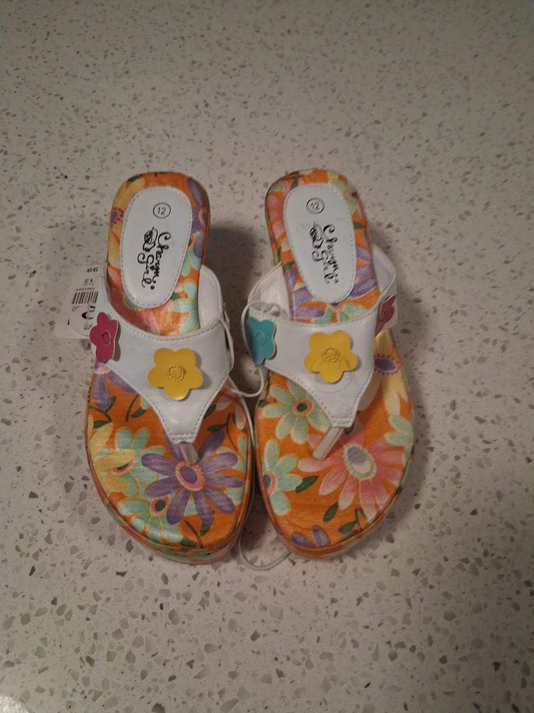 Girls floral wedges sandles