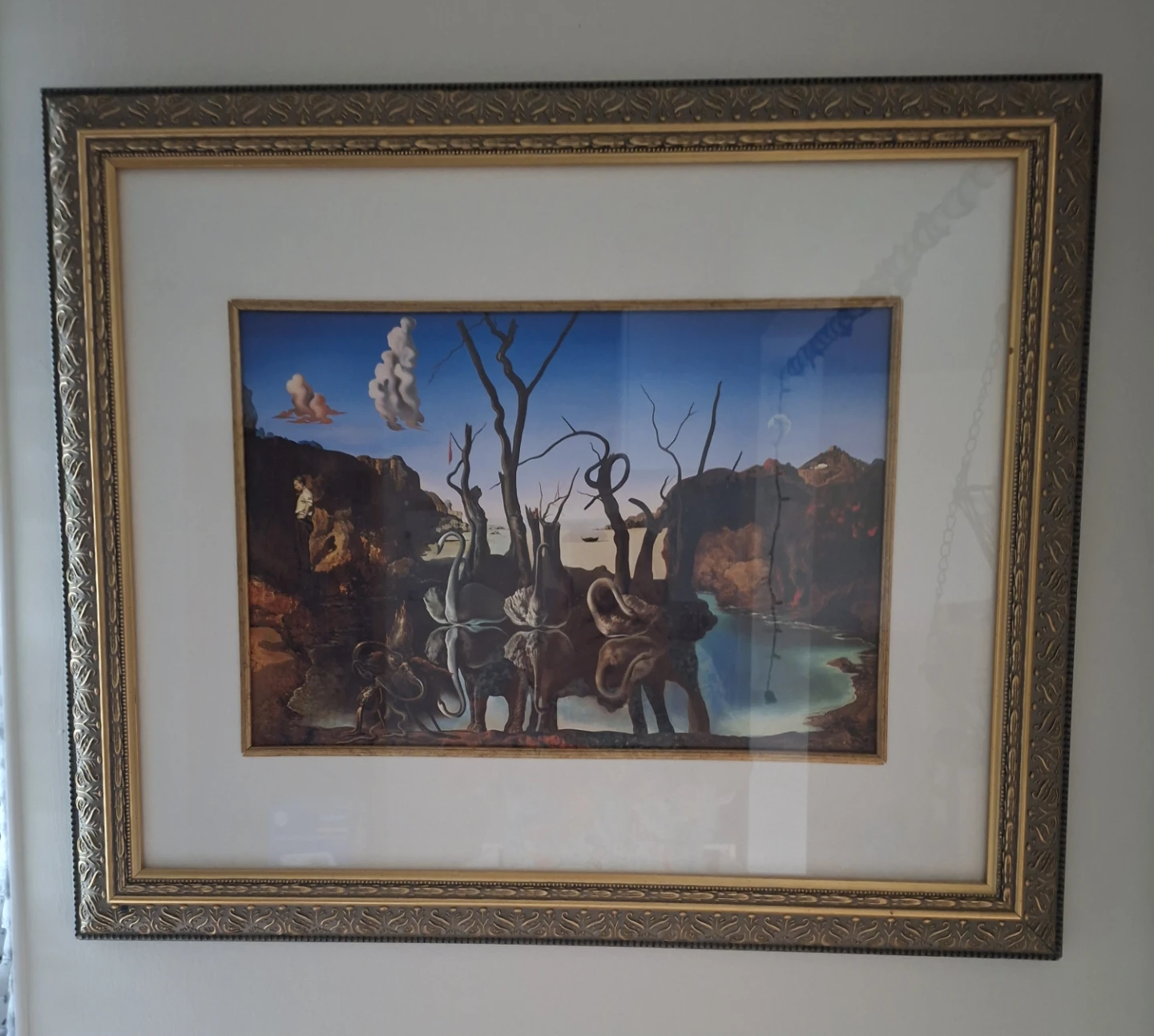 Salvador Dali "Swans reflecting Elephants" Framed Art Print - photo 2