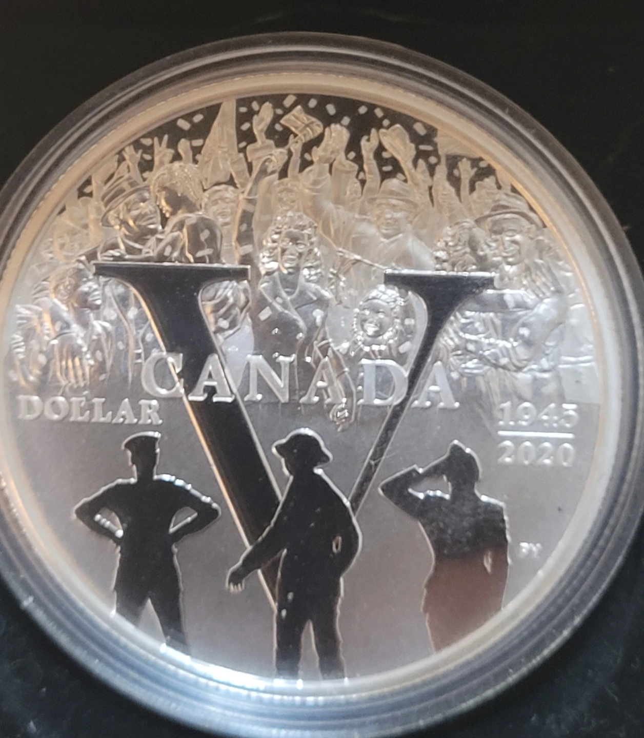 V-E DAY Canada Proof Silver Dollar - photo 2