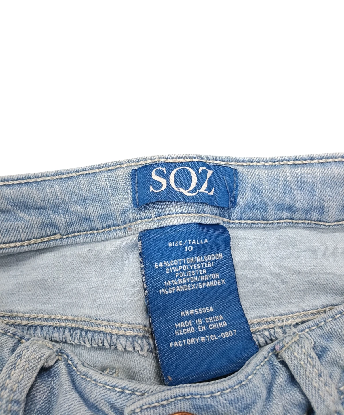 Squeeze (SQZ) Girls’ Skinny Ripped Denim Jeans – Size 10 - photo 2