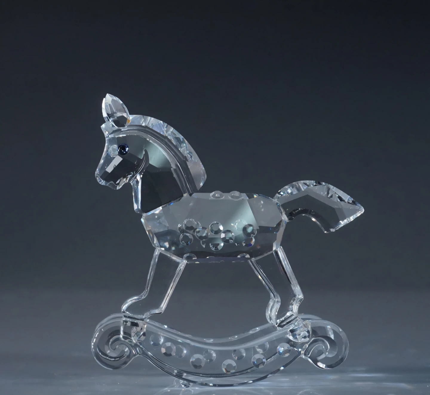 SWAROVSKI CRYSTAL ROCKING HORSE MINT BOXED RETIRED RARE