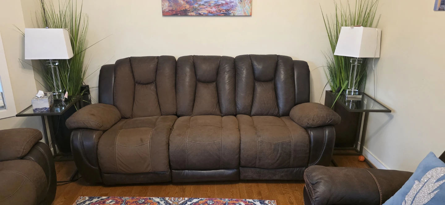 Brown Leather Recliner set - photo 2