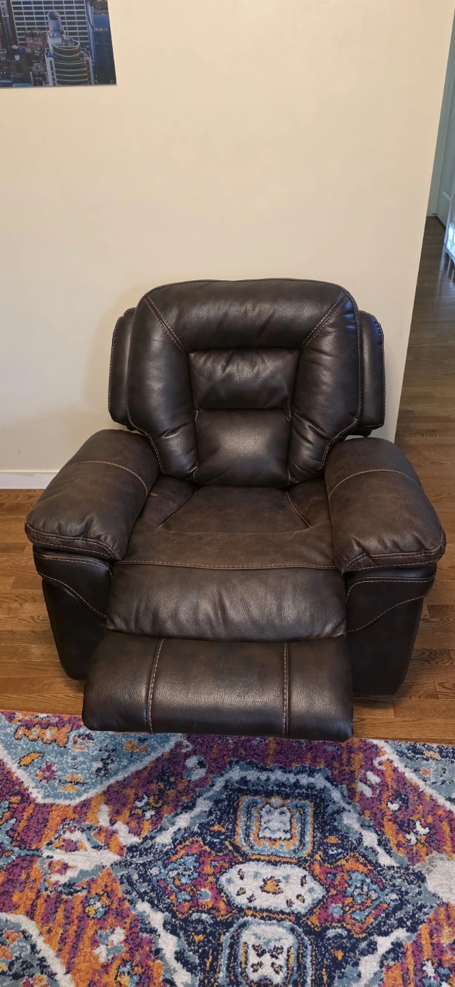 Brown Leather Recliner set - photo 3