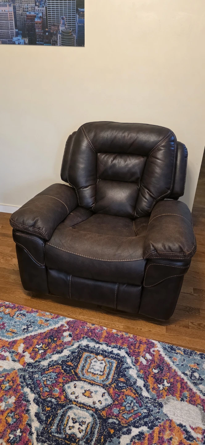 Brown Leather Recliner set - photo 5